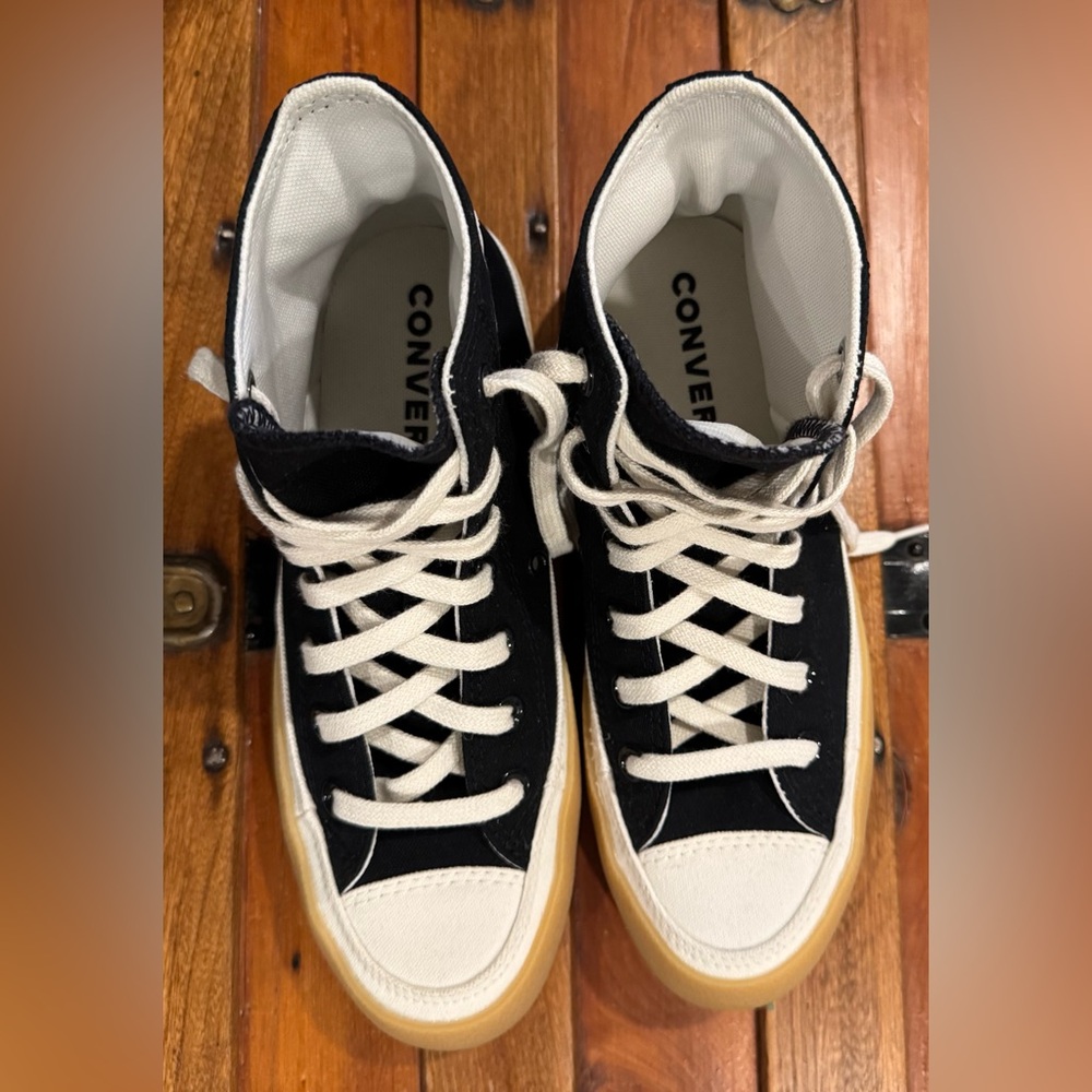 Converse Black High Top Sneakers with Gum Sole - Picture 5 of 10
